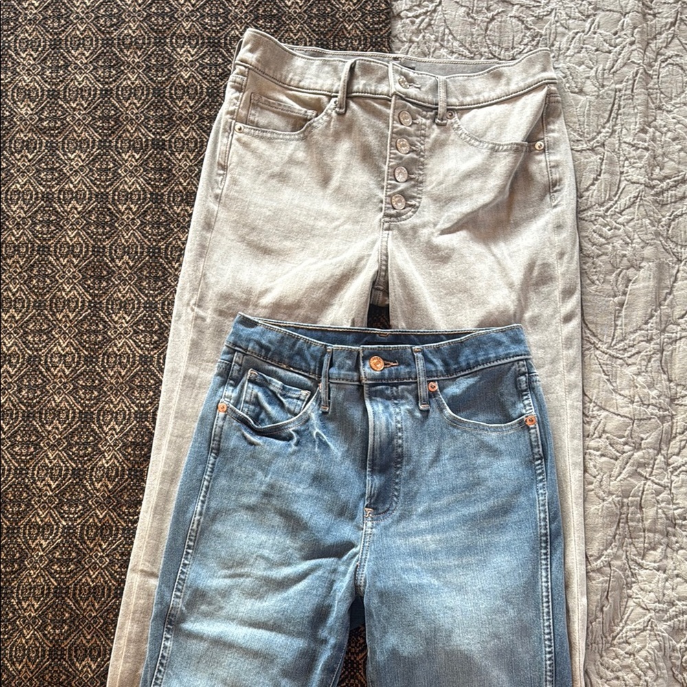 Express Jeans Size 6 - Lot of 2 Classic Blue and Gray Women's Jeans - Picture 2 of 7